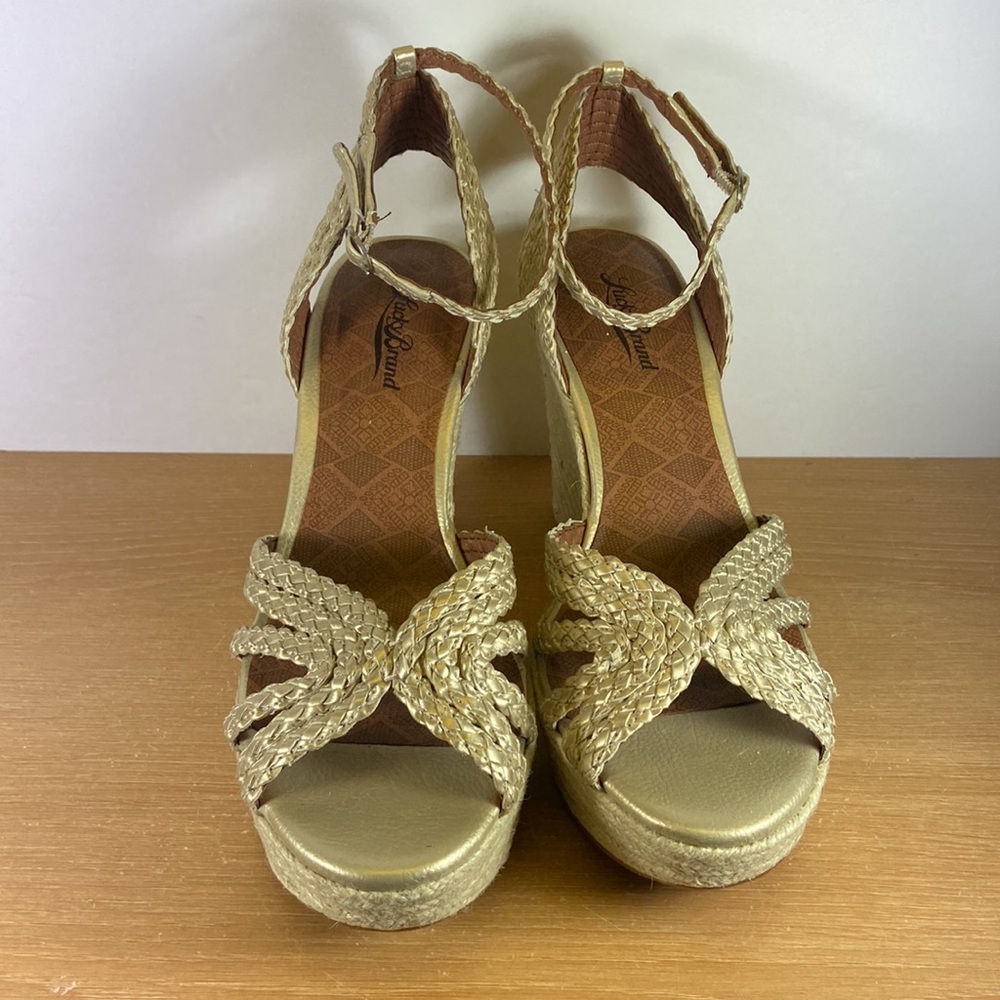 Lucky Brand Lainey Wedge Sandals Size 9 Women’s - Picture 12 of 14